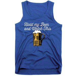 Hold My Beer And Watch This Funny Bar Ing Pun Gift Tank Top