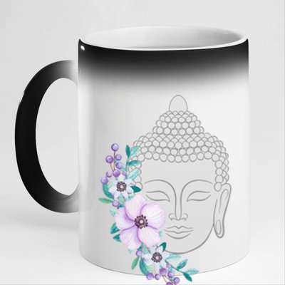 Heavily Meditated Buddha Cool Gift Cute Gift 11oz Black Color Changing Mug