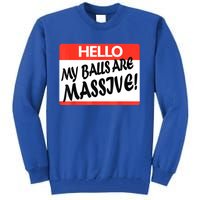 Hello My Balls Are Massive Tall Sweatshirt