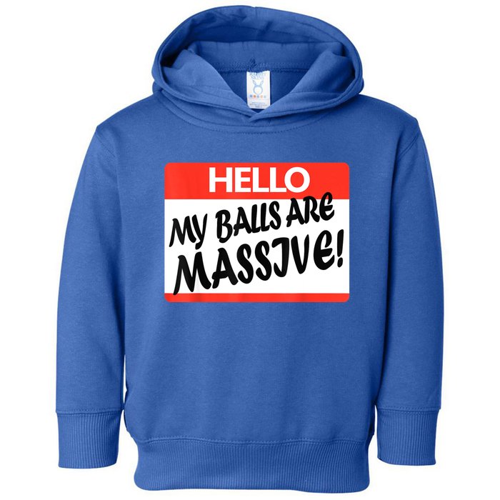 Hello My Balls Are Massive Toddler Hoodie