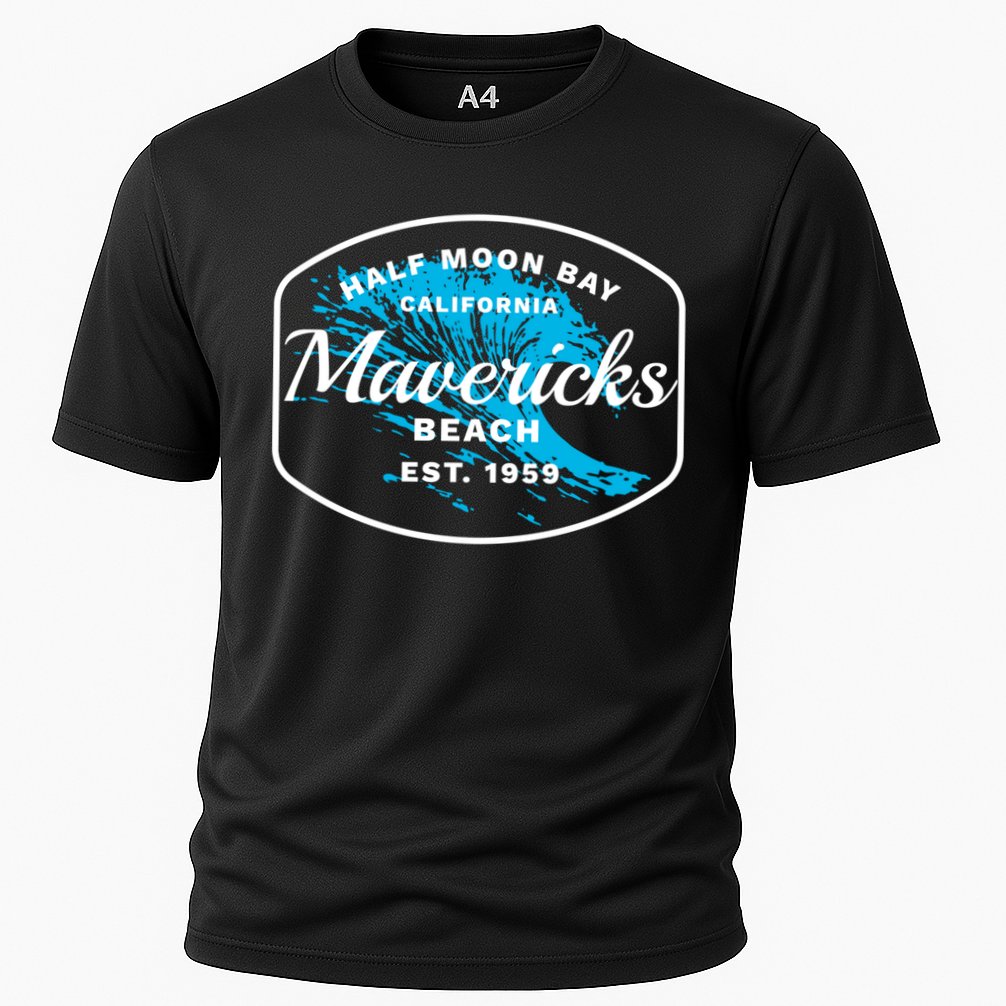 Half Moon Bay Mavericks Beach Surfing Gift Travel Gift Cooling Performance Crew T-Shirt