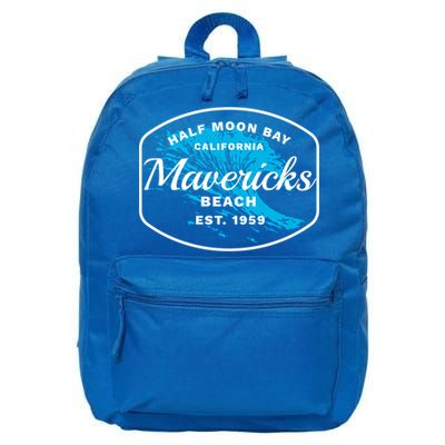 Half Moon Bay Mavericks Beach Surfing Gift Travel Gift 16 in Basic Backpack
