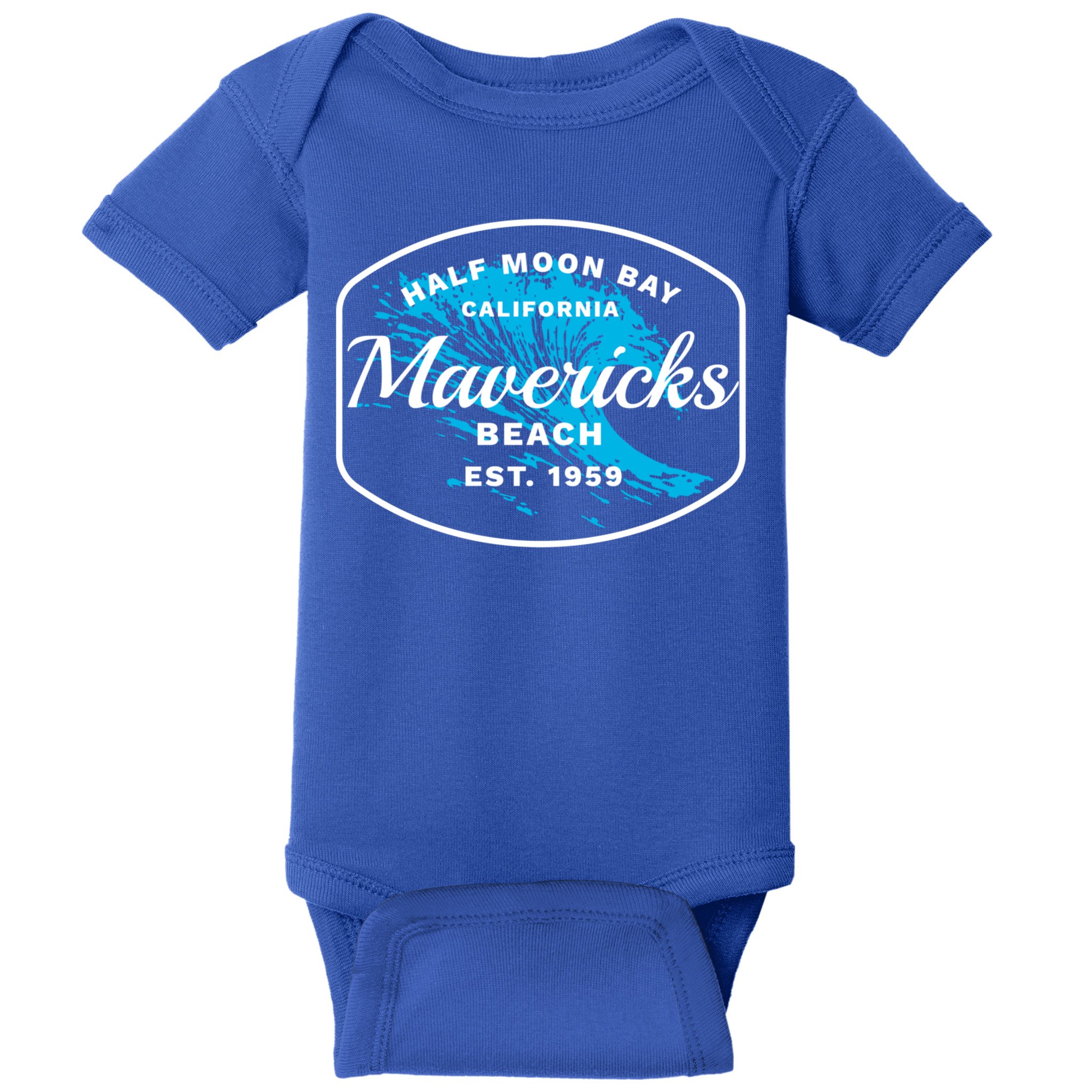 Half Moon Bay Mavericks Beach Surfing Gift Travel Gift Baby Bodysuit