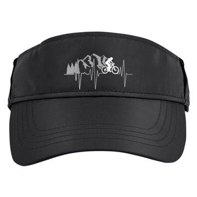 Heartbeat Mountain Biking Cyclist Funny Gift Adult Drive Performance Visor