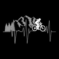 Heartbeat Mountain Biking Cyclist Funny Gift Drawstring Bag