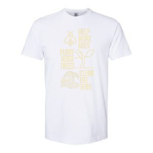 Help More Bees Gift Plant More Trees Gift Clean The Seas Meaningful Gift Softstyle CVC T-Shirt