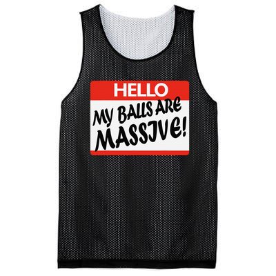 Hello My Balls Are Massive Mesh Reversible Basketball Jersey Tank