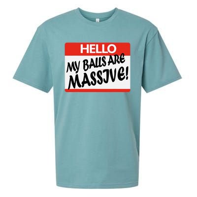 Hello My Balls Are Massive Sueded Cloud Jersey T-Shirt