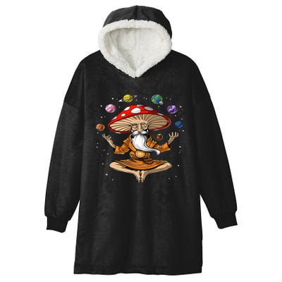 Hippie Mushroom Buddha Hooded Wearable Blanket