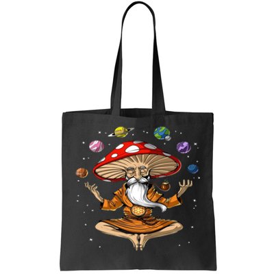 Hippie Mushroom Buddha Tote Bag