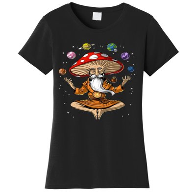 Hippie Mushroom Buddha Women's T-Shirt