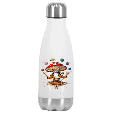 Hippie Mushroom Buddha Stainless Steel Insulated Water Bottle