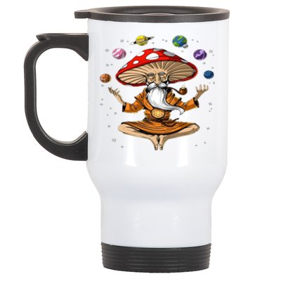 Hippie Mushroom Buddha Stainless Steel Travel Mug