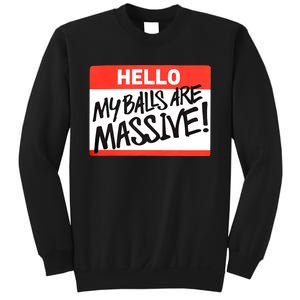 Hello My Balls Are Massive Funny Gift Idea Sweatshirt