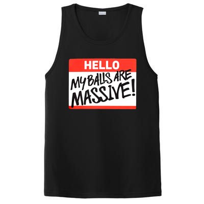 Hello My Balls Are Massive Funny Gift Idea PosiCharge Competitor Tank