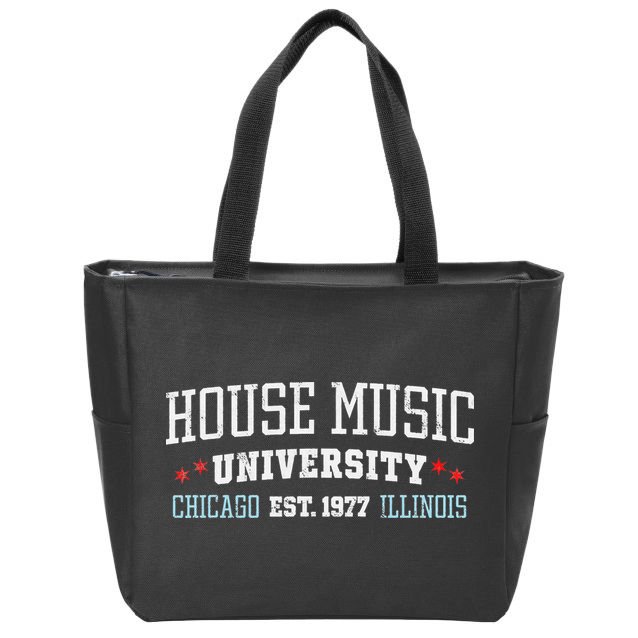 House Music Chicago House Music DJ EDM Zip Tote Bag