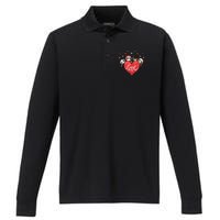 Horror Movie Character Chibi With Heart Love Performance Long Sleeve Polo