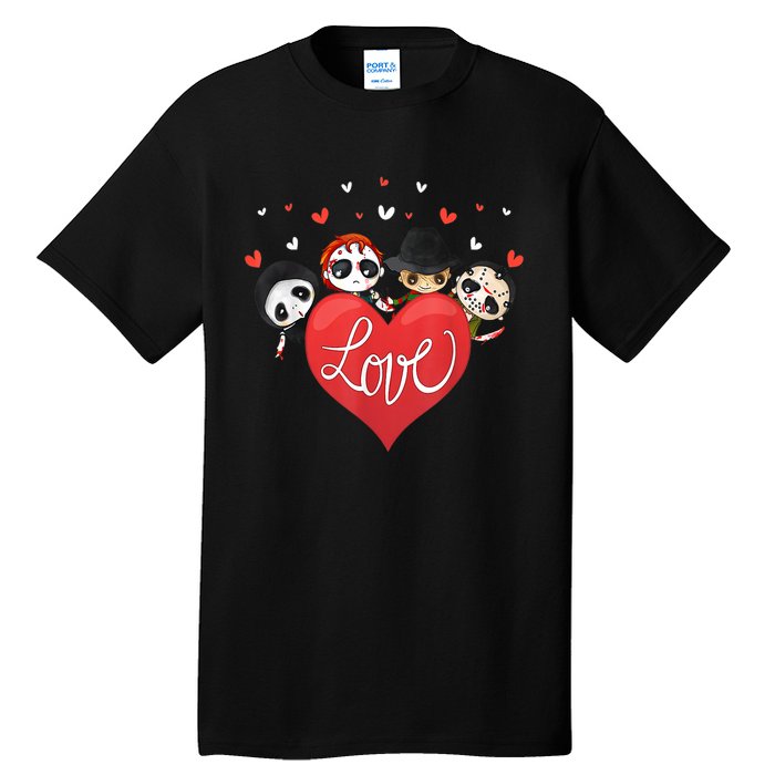 Horror Movie Character Chibi With Heart Love Tall T-Shirt