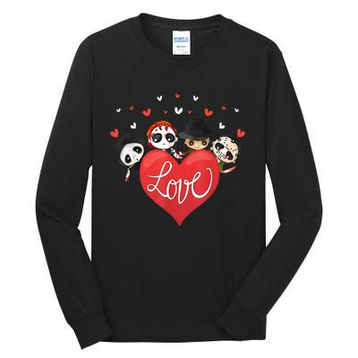 Horror Movie Character Chibi With Heart Love Tall Long Sleeve T-Shirt