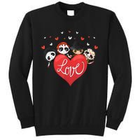 Horror Movie Character Chibi With Heart Love Tall Sweatshirt