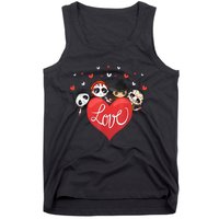 Horror Movie Character Chibi With Heart Love Tank Top