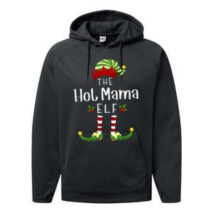 Hot Mama Christmas Elf Matching Pajama XMas Party Performance Fleece Hoodie