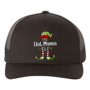 Hot Mama Christmas Elf Matching Pajama XMas Party Yupoong Adult 5-Panel Trucker Hat