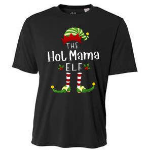 Hot Mama Christmas Elf Matching Pajama XMas Party Cooling Performance Crew T-Shirt