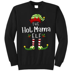 Hot Mama Christmas Elf Matching Pajama XMas Party Sweatshirt