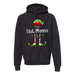 Hot Mama Christmas Elf Matching Pajama XMas Party Premium Hoodie