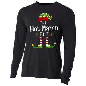 Hot Mama Christmas Elf Matching Pajama XMas Party Cooling Performance Long Sleeve Crew