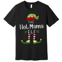 Hot Mama Christmas Elf Matching Pajama XMas Party Premium T-Shirt