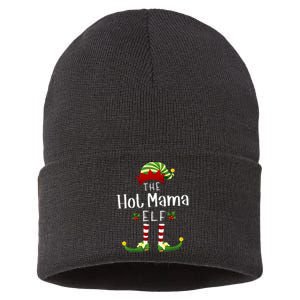 Hot Mama Christmas Elf Matching Pajama XMas Party Sustainable Knit Beanie