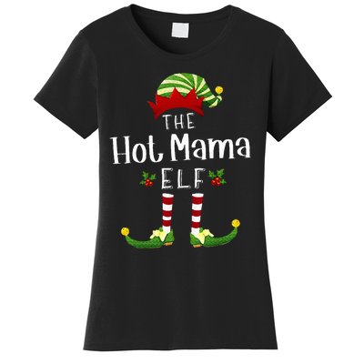 Hot Mama Christmas Elf Matching Pajama XMas Party Women's T-Shirt