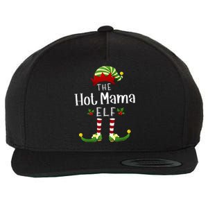 Hot Mama Christmas Elf Matching Pajama XMas Party Wool Snapback Cap