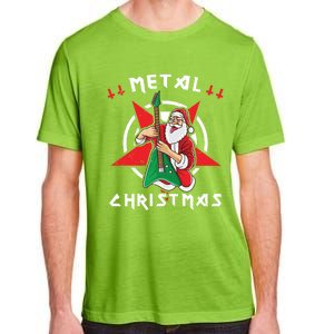 Heavy Metal Christmas Sleigher Hail Santa Claus Rock Music Gift Adult ChromaSoft Performance T-Shirt