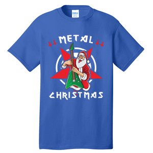 Heavy Metal Christmas Sleigher Hail Santa Claus Rock Music Gift Tall T-Shirt