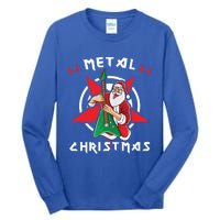 Heavy Metal Christmas Sleigher Hail Santa Claus Rock Music Gift Tall Long Sleeve T-Shirt