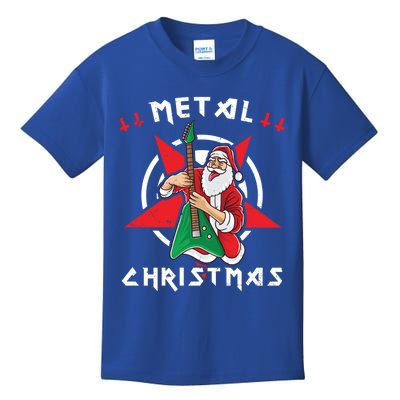 Heavy Metal Christmas Sleigher Hail Santa Claus Rock Music Gift Kids T-Shirt