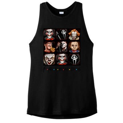 Horror Movie Characters Scary Halloween Ladies PosiCharge Tri-Blend Wicking Tank