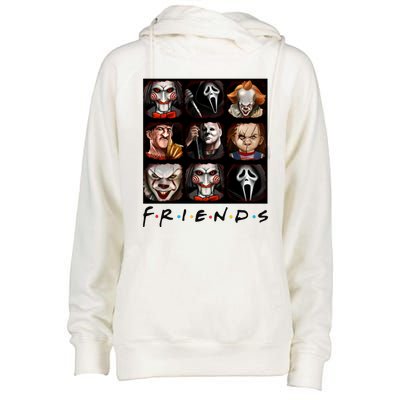 Horror Movie Characters Scary Halloween Womens Funnel Neck Pullover Hood