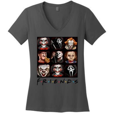 Horror Movie Characters Scary Halloween Women's V-Neck T-Shirt