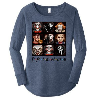 Horror Movie Characters Scary Halloween Women's Perfect Tri Tunic Long Sleeve Shirt