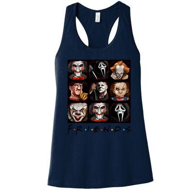 Horror Movie Characters Scary Halloween Women's Racerback Tank