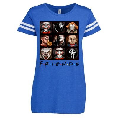 Horror Movie Characters Scary Halloween Enza Ladies Jersey Football T-Shirt