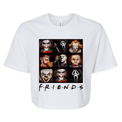 Horror Movie Characters Scary Halloween Bella+Canvas Jersey Crop Tee