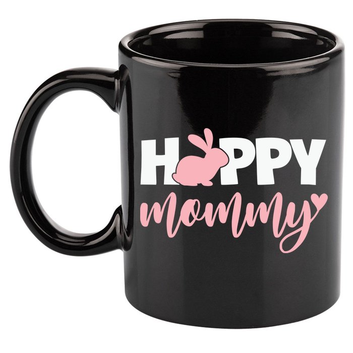 Happy Mommy Cute Bunny 11oz C Handle Ceramic Mug