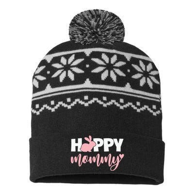 Happy Mommy Cute Bunny USA-Made Snowflake Beanie