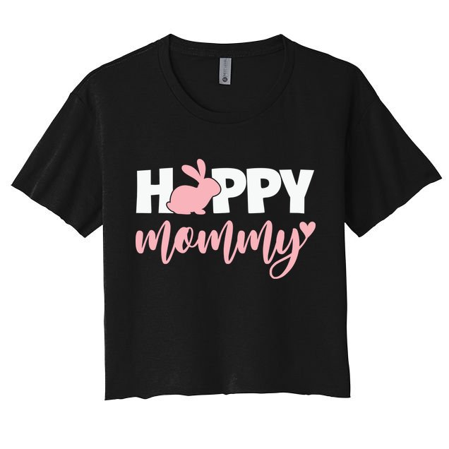 Happy Mommy Cute Bunny Crop Top