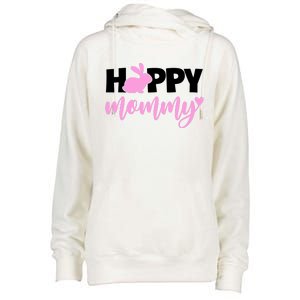 Happy Mommy Cute Bunny Womens Funnel Neck Pullover Hood